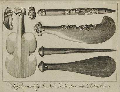 Weapons used by the New Zealanders called "Patoo Patoos"