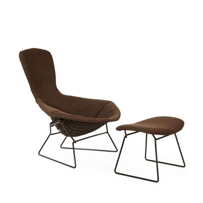 A Harry Bertoia 'Bird' Chair and Ottoman