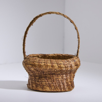 A Plant Fibre Coil woven Basket