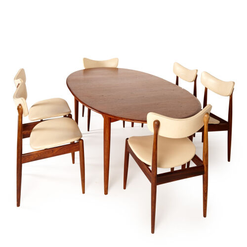 A Parker Teak and Blackwood Dining Suite