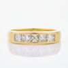 18ct Yellow Gold, Handmade, Five Stone, Princess cut Diamond Ring