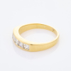 18ct Yellow Gold, Handmade, Five Stone, Princess cut Diamond Ring - 2