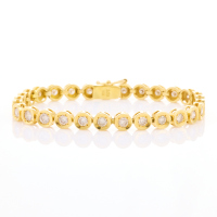 18ct Yellow Gold, 3.00ct Diamond Tennis Bracelet