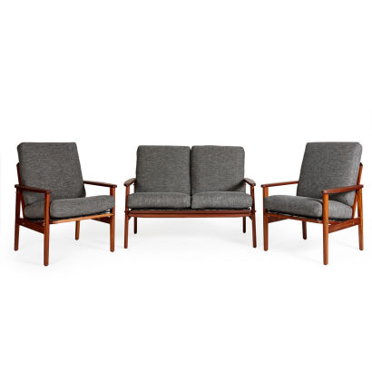 A Danish Mid-Century Lounge Suite 