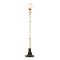 A Mottled Cream and Chrome Bakelite Floor Lamp C. 1930