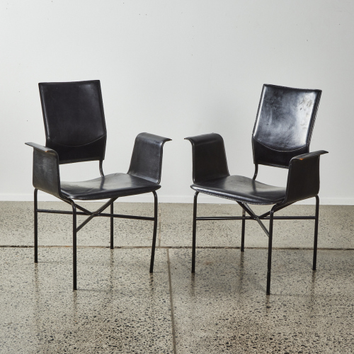 A Pair Of Ross Little Armchairs For Matteo Grassi C1980