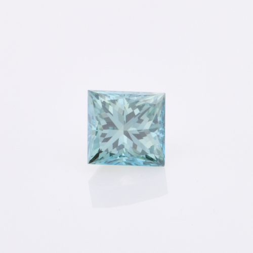 A Loose, .52ct Princess cut, Treated Blue Colour Diamond