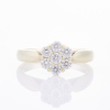 9ct White Gold, .35ct Diamond Cluster Ring