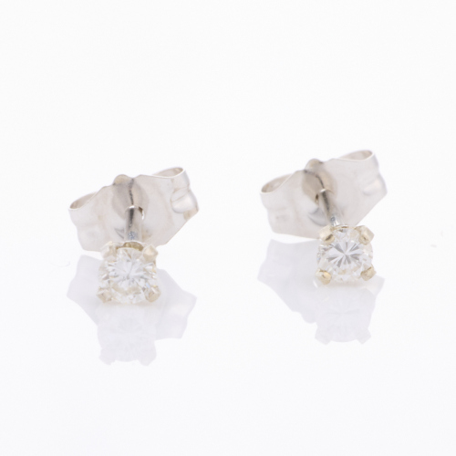 14ct White Gold, .10ct Diamond Stud Earrings