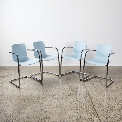 A Set Of Four New Hal RE CantileverChairs By Jasper Morrison For Vitra