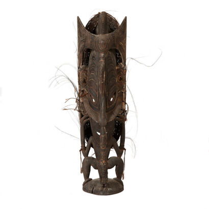 A Middle Sepik River Ancestral Figure-Mask, Papua New Guinea