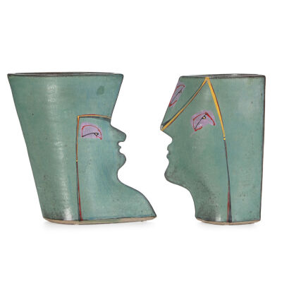 A Pair of John Crawford Bust Vases 