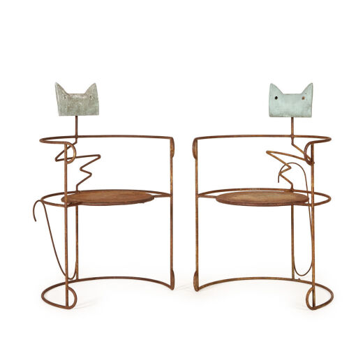 A Pair of Stephane Rondel Cat Chairs 