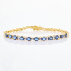 18ct Yellow Gold, 4.40ct Sapphire/ .40ct Diamond Bracelet