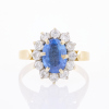 18ct Yellow Gold, 1.55ct Sapphire / .54ct Diamond Ring