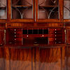 A Georgian Flame Mahogany Breakfront Bookcase - 5