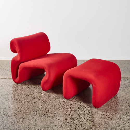 An Etcetera Lounge Chair and Ottoman by Jan Ekselius