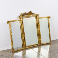 A Large Antique Gilt Mirror