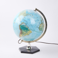 A Vintage Light Up Scan Globe Made In Denmark