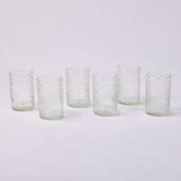 A Set Of Six Kaaru Sandrift Glass Tumblers