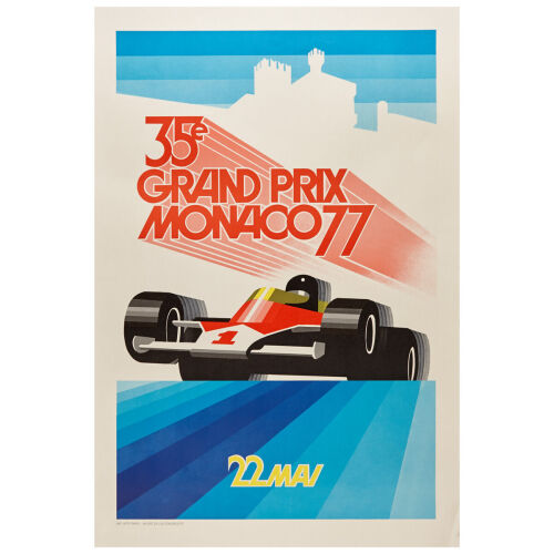 Roland Hugon - Monaco Grand Prix Poster 1977