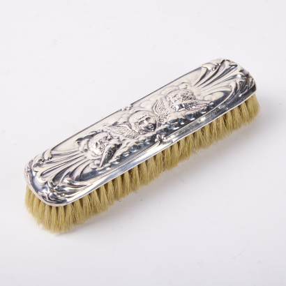 An Art Nouveau Period Sterling Silver Reynolds Angels Vanity Grooming Brush Circa Early 1900S