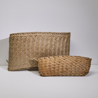 Two Coconut Leaf Baskets, Bellona Island, Solomon Islands