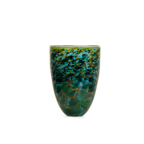 An Exceptional Garry Nash Green Vase in Green and Blue 