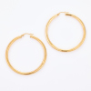 9ct Yellow Gold, 45mm Hollow Hoops