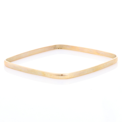 9ct Yellow Gold, Square Bangle