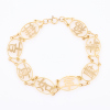 14ct Yellow Gold, Bracelet with Chinese Characters. Fortune, Longevity, Peace, Health