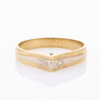 9ct Yellow Gold, Vintage Ring with .02ct Diamonds