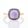 18ct Rose Gold, Geometry Rng by Gioielliamo, Set with Amethyst / Sapphires