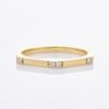 14ct Yellow Gold, Selin Kent, Hex .12ct Diamond Stacker Ring