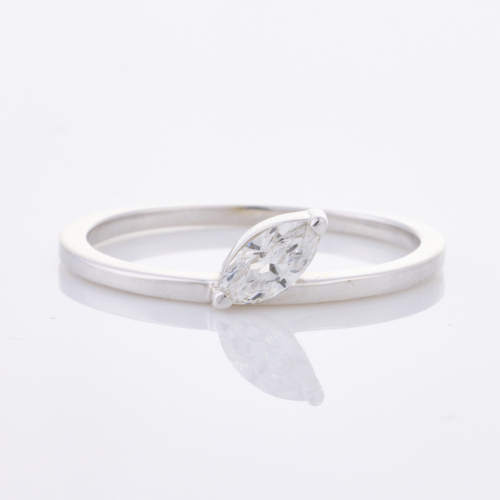 14ct White Gold, Selin Kent, Defne .30ct Marquise Diamond Ring