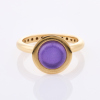 18ct Rose Gold, Button Ring by Gioielliamo,with Amethyst