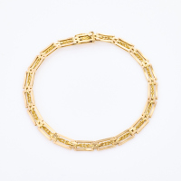 14ct Yellow Gold, 18.5cm Grecian Style Bracelet