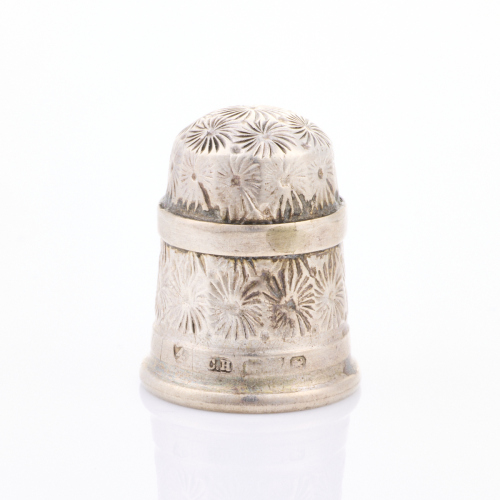 Antique, Charles Horner, Sterling Silver, Engraved Thimble