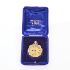 14ct Yellow Gold, 35.5mm Open Faced Engraved Pocket Watch with case - 2