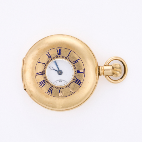 10ct Rolled Gold, 36mm Half Hunter, Swiss Manual Wind Pocket watch