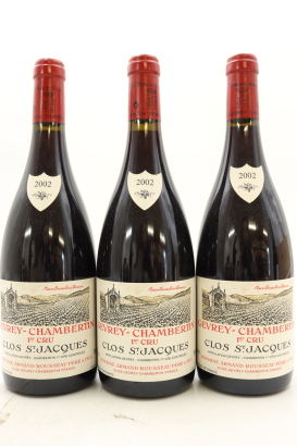 (3) 2002 Domaine Armand Rousseau Pere et Fils Clos Saint-Jacques, Gevrey-Chambertin Premier Cru [JR17.5] [RP96] ♦