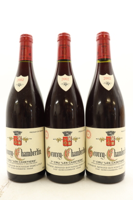 (3) 2002 Domaine Armand Rousseau Pere et Fils Les Cazetiers, Gevrey-Chambertin Premier Cru [JR17] ♦