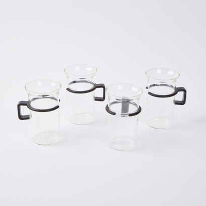 A Set Of Four Bodum Glass Mugs