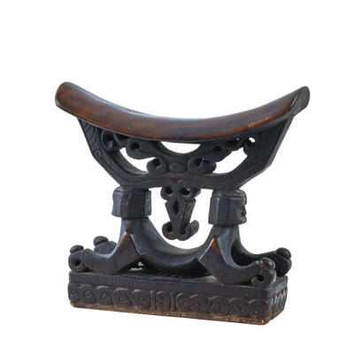 A Beautifully Carved Korwar Headrest from Cenderawasih Bay