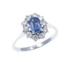 18ct White Gold Sapphire and Diamond Ring