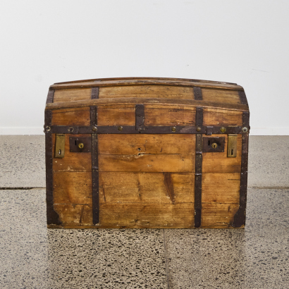 An Antique Dome Top Trunk