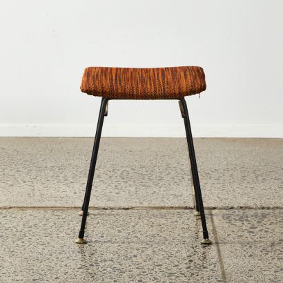 A Retro Footstool In Original Condition