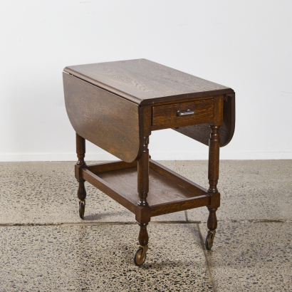 An Oak Drop Leaf Trolley