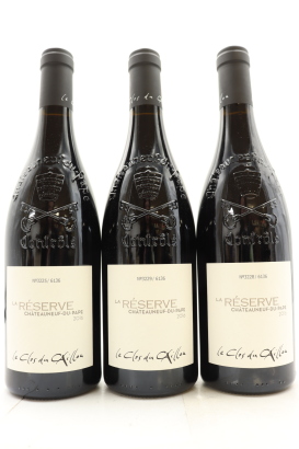 (3) 2016 Le Clos du Caillou Chateauneuf-du-Pape La Reserve, Rhone [JR16] [RP100] [WE98]