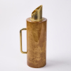 A Brass and Brown Goatskin Thermos Carafe by Aldo Tura